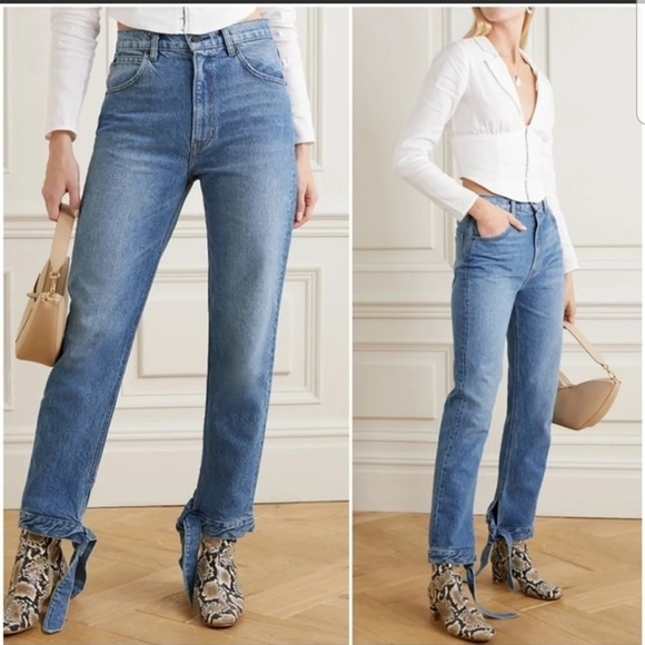 Reformation Jeans Reformation Chiara High Rise Ankle Tie Jeans Nwot